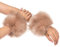 1 Paare Fell Pelz Armstulpen,Damen Pulswärmer Pelz Kunstfell Fellstulpen Fell Manschette Handschuhe Pulswärmer Kunstfell Winter Handgelenk Wärmer für Pullover Mantel Weste Jacken für Frauen,Rosa