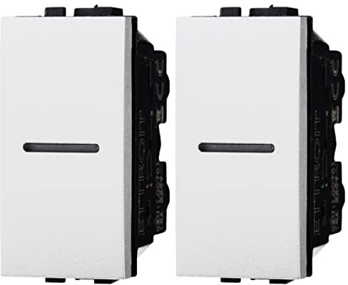 2 Pezzi Pulsante Assiale Compatibile Con Bticino Living Light (Bianco)