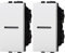 LEDLUX 2 Pezzi Di Frutti Dispositivi Di Comando, Compatibile Con Bticino Living (Pulsante Assiale, Bianco)