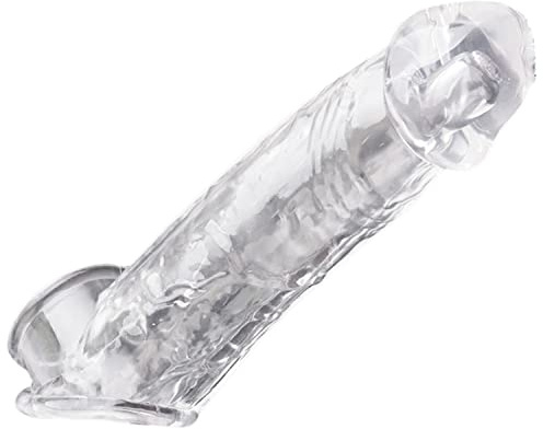 Penishüllen Wiederverwendbare Kondome Hahn Vergrößern Penis Extender Prolong Erektion Sex Spielzeug für Männer (A001)