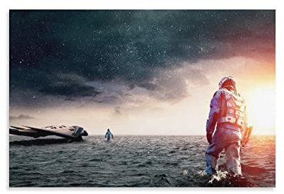 NANXIANG Interstellar – Filmposter Astronaut Filme Poster Druck Kunst Wandbild Leinwand Poster Moder