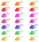 WeddHuis 21 Stück Dehnbare Neon Fische Künstliche Schwimmende Fische Weiche Gummi Goldfische Spielzeuge Kleine Gefälschte Ornament für Katzenspielzeug Aquarium Dekoration Party Mitgebsel