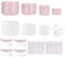 Cosmetic Sample Jars,8 Pcs Travel Pots for Toiletries 10ml/30ml/50ml/100ml Small Travel Cream Pots Containers Jars with Spatulas Tool and Labels for Cream,Make-up Sample Glitter Nail Art Storage