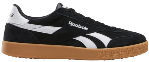 Reebok Mens Smash Edge Black White Gum Trainers, Schwarz/Weiß, 47 EU
