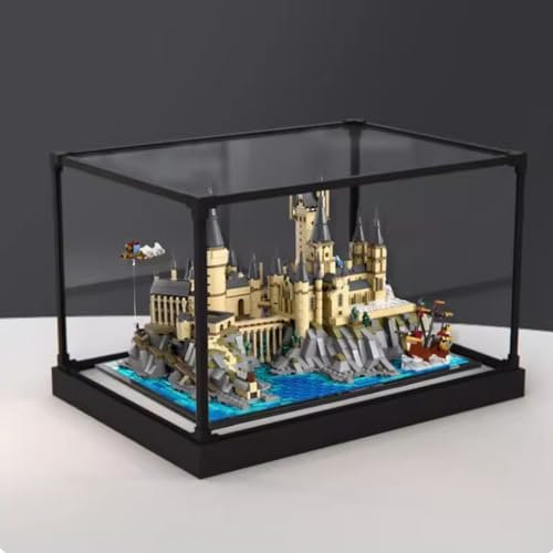Acryl-Vitrine für Lego 76419 Hogwarts Schloss und Hofmodell, staubdichte Displaybox, Aufbewahrungsbox, transparente Box, Displaybox (nur Hülle, kein Modell) (Option 1)