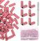 100 Pièces Embouts Ponceuse Manchons #240 Capuchons de Ponçage en Sable Ultrafin pour Ongles en gel Accessoires de Coupe-ongles avec embout de Coupe-ongles pour Ongles Naturels Manucure Rose Rouge