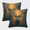 DRESBNIOO Langhörner-Hirsch 2er Set Kissenbezüge Langhörner-Hirsch Kissenhülle Quadrat Dekokissen Sofa, Stuhl, Bett, GKunsten GKunsten Dekor 40x40cm