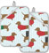 Topflappen-Sets für die Küche, hitzebeständige Dackel, Topflappen mit Tasche, Küche, Hot Pads, Ofenhandschuhe, 2 Stück