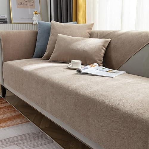 YWQJL Sofabezug Ecksofa Stretch Ohne Armlehne U Form 2 Sitzer 3 Sitzer Sofaschoner rutschfest Sitzfläche I Form Ecksofa Wasserdicht Katze Für Hunde Sofa Überzug(#8,70x210cm)