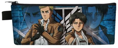 flowereyes Attack on Titan Federmäppchen Großes Fassungsvermögen Federtasche Student Pen Pouch Schreibwaren Tasche Brieftasche