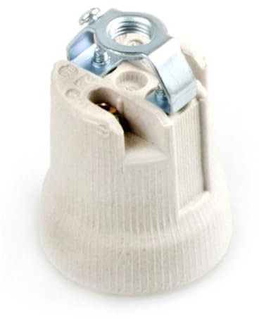 Douille E-27 en porcelaine M10, idéale pour les installations électriques et la décoration intérieure.