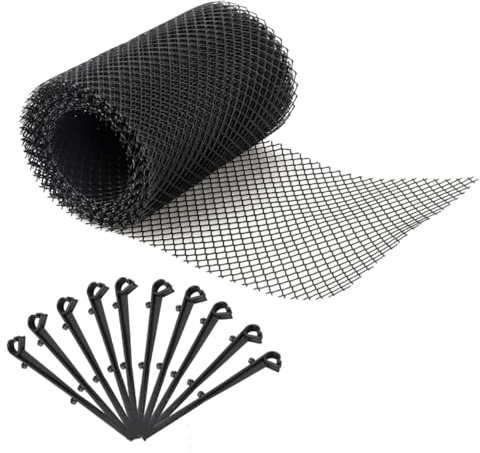 BEBEMOKO 1 Set Gutter Mesh Plastic Mesh Screen Black Ladder Gutter Guard Gutter Tree Guards Pp