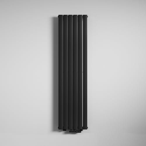 Mai & Mai Radiateur à Eau Chaude Mural Chauffage Central 180x46cm Radiateur Gris Noir Vertical en Acier FV