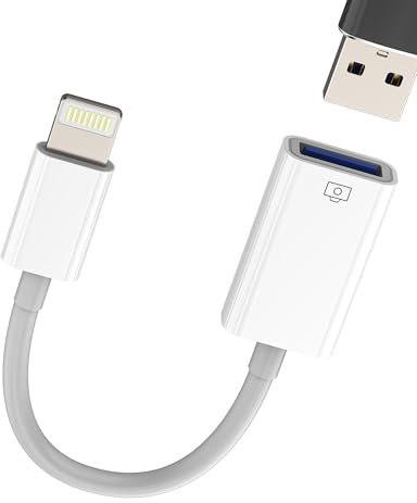 Adattatore USB per iPhone 14 Pro per Lightning a USB-A femmina sdoppiatore OTG 3.0 cavo chiavetta esterna lettore card per fotocamera memoria per Apple MFi Certified trasferire dati per iPad tastiera