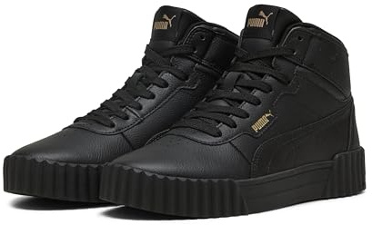 PUMA Carina 3.0 Mid, Scarpe da Ginnastica Donna, Nero Oro, 40.5 EU