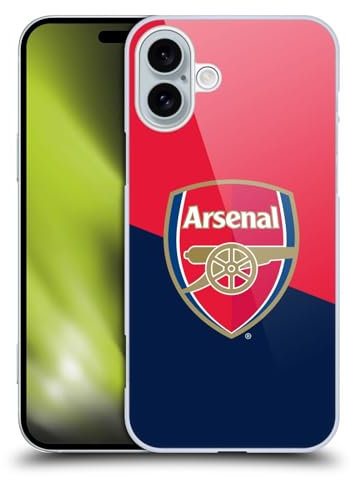 Head Case Designs Offiziell Zugelassen Arsenal FC Logo Blau Und Rot Wappen 2 Harte Rueckseiten Handyhülle Hülle Huelle kompatibel mit Apple Apple iPhone 16 Plus