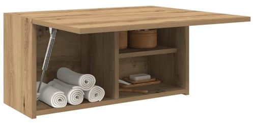 Gecheer Bad-Wandschrank Hängeschrank Badschrank Küchenschrank Medizinschrank Badmöbel Artisan-Eiche 60x25x30 cm Holzwerkstoff