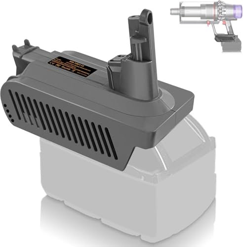DEWDYS for Dyson V11 Screw-in,for Milwaukee 18V M18 Battery to Work for Dyson V11 Absolute Complete Fluffy Cordless Vacuum Clearner Absolute Pro (Not for Extra Series, Torque Drive and Animal Series)