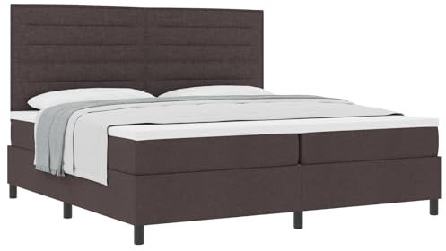 vidaXL Boxspringbett Mit Matratze Komplettset Dunkelbraun Stoff 200 X cm Betten & Zubehör Schlafzimmermöbel Kopfteil Topper Moderner Rahmen Überdimensioniert für Zwei Personen