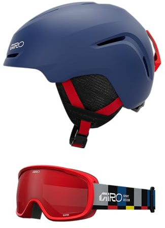 Giro Spur CP Kinder Skihelm Skibrille Set Matte Blue red 240224