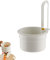 Sink Strainer Basket, Self-Cleaning Kitchen Sink Food Waste Catcher Faucet Hanging, Press Automatic Dumping Kitchen Draining Basket, Easy Drain Filter with Bottom Release(White)