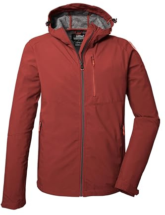 killtec Herren Softshelljacke/Outdoorjacke mit Kapuze KOS 259 MN SFTSHLL JCKT, rotes ocker, M, 41367-000
