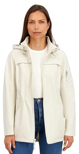 HFX Women's Softshell Jacket – 3-Layer Bonded Transitional Jacket, Wind & Water Resistant, Fleece Lined, Bone, XX-Large