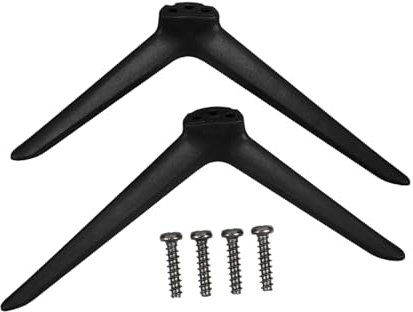 Healifty Stable Tv Base Legs Double Hole Plastic Tv Stand Feet Easy Install for Brands