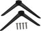 Healifty Universal Adjustable TV Stand Base Legs Double Hole Plastic Feet for Smart TVs Stable Pedestal for Tabletop Use
