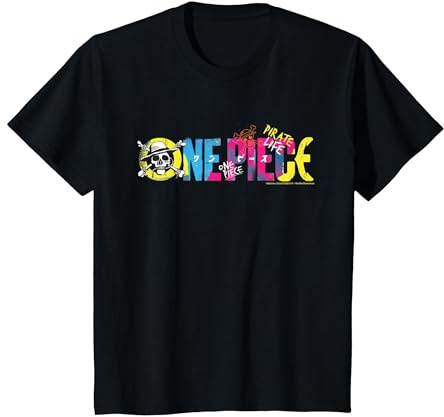 Enfant One Piece Anime Pirate Life Chapeau de Paille avec Logo Pirates pour Enfants T-Shirt