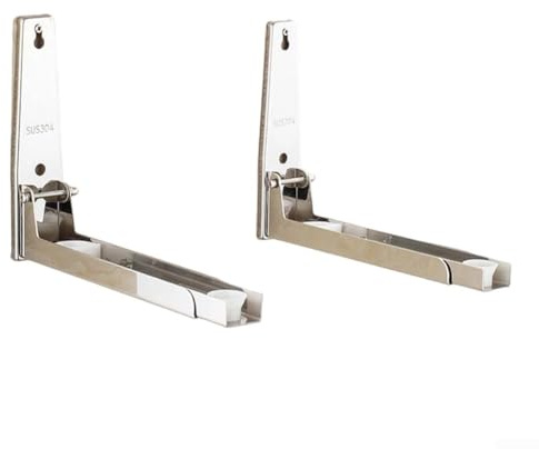 Support de four à micro-ondes en acier inoxydable avec support mural et largeur extensible de 230 mm à 400 mm (support de four)