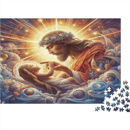 Jesus Christus Jigsaw Puzzle 1000 Teile Aus Premium Karton Klassikpuzzle Für Konzentrationstraining Für Entspannung Und Wanddekoration 70x50cm/100