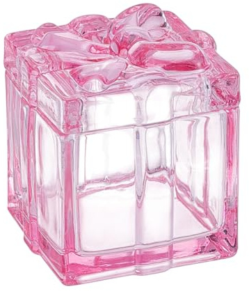 HOBBIESAY 1 Stück Glas Aufbewahrungsbox Mit Deckel Ostern Süßigkeitenschale Deko Schmuckdose Organizer Für Ringe Ohrringe Geschenk Für Frauen Mädchen Hochzeit Party