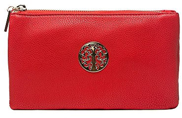 Women's Long & Son Small Clutch, Wristlet, Shoulder ,Cross-Body Bags (Red)
