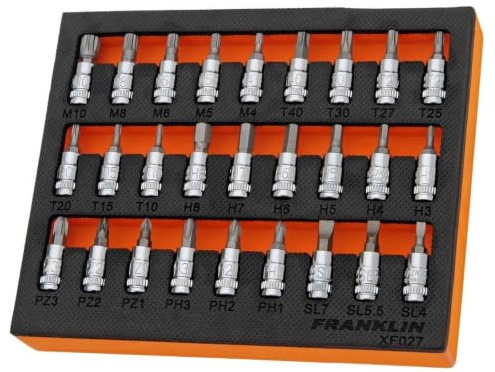 FRANKLIN Pro-Quality 27PCE 1/4 DRIVE BIT SET