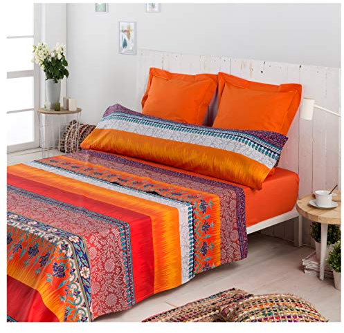 COTTON ARTean Bettwäsche-Set Indi Bett 150 x 190/200 cm, 100 % Baumwolle.