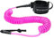 WOOWAVE SUP Leash 3,8 m aufgerolltes Stand Up Paddle Board Surfboard Leash Stay on Board Knöchelriemen mit wasserdichter Brieftasche/Handyhülle (rosa weißer Kern)
