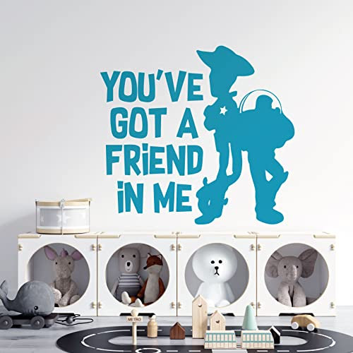 Woody and Buzz – You 've Got a Friend in Me – Disney Toy Story inspirierter Wandaufkleber XLarge (925 x 850mm) sky