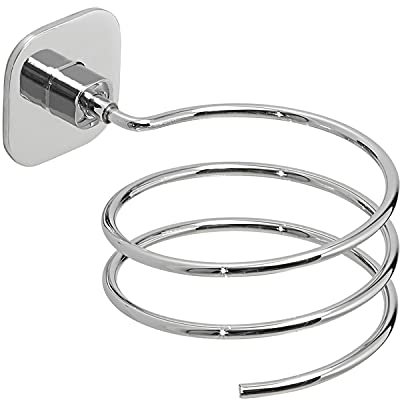 Gedy cromata, G-Teide asciugacapelli, Misure: 7,3X10X14 CM, Porta Phon in Acciaio Inox e Cromall, Finitura, Articolo Incluso di Biadesivo 3M e Viti, Design R&S, 2 Anni di Garanzia, Unica