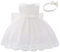 Lito Angels Vestito Elegante per Bimba Bambina, Abito Principessa per Cerimonia di Festa di Compleanno, con Cerchietto a Fiocco, Taglia 18 Mesi, Bianco