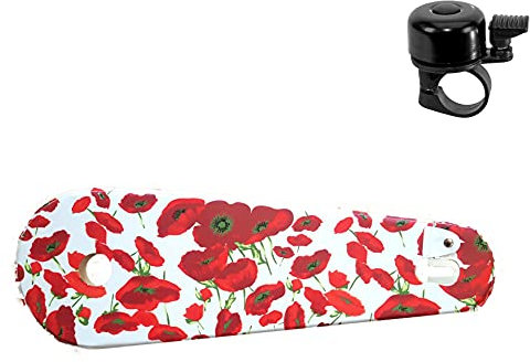 Kettenkasten Hollandrad 28 Klatschmohn inkl. Fahrradklingel