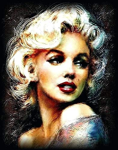 LIUWW Heimdekoration – Sexy Marilyn Monroe – digitales Gemälde für Erwachsene, digitales Ölgemälde für Anfänger, einschließlich Pinsel, Leinwand und Acrylfarbe
