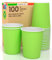 100 Bicchieri in Carta 200ml Ecologici Biodegradabili Monouso Made in Italy Asporto Bevande Calde Acqua Colorati VERDE - Prodotto e Confezionato in Italia