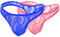 VemeFufu Homme String Jockstrap Taille Unique Couleur Bleu+Rose (neiku-LAN+Fen)
