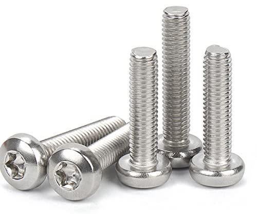 Qrity 50 Stück M4 x 14mm Torx Schrauben - Edelstahl Maschinenschrauben Mit Knopfkopf Und Sechskantantrieb