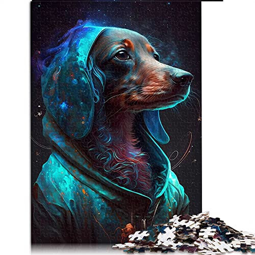 1000 Teile Puzzles Dackel Hund Puzzles für Erwachsene Papppuzzles Herausfordernd zu vervollständigen, Aber lustig und humorvoll (Größe 26x38cm)