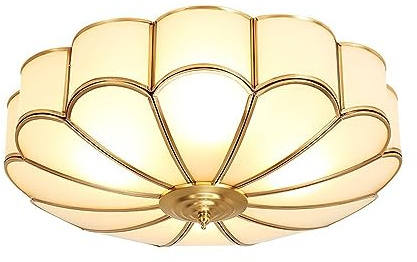 Deckenlampe Retro-Deckenleuchte im europäischen Stil Handgefertigte Glas-Messing-Deckenleuchte Antike Deckenleuchten for Kücheninsel Bar Schlafzimmer Eingangsbereich Büro Korridor ( Size : 45cm )