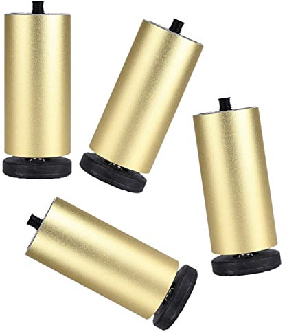 möbelfüße Sofa füße Schreibtisch füße Möbelbeine aus Metall, verstellbare Sofabeine, Beine aus Aluminiumlegierung, Couchtischfüße, M8, Moderne Bettbeine, 13 Größen, 4 Stück, Gold-24 cm/9,5 Z
