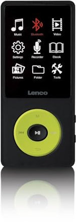 Lenco Xemio-860GN - MP3/MP4-Spieler mit Bluetooth® und 8 GB internem Speicher - Grün Tragbarer CD-Player
