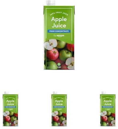 by Amazon Apfelsaft, 1L, 4er-Pack